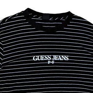 Vintage Guess Places + Faces Striped Shirt XL
